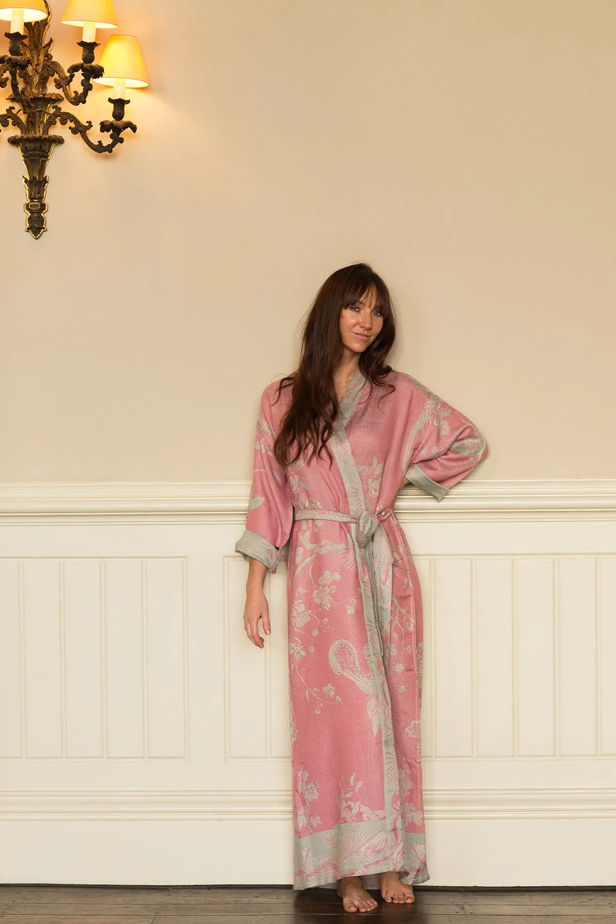 Reversible Dressing Gown in Rococo Pink