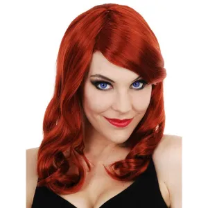 Scarlett with Side Fringe Red Wig