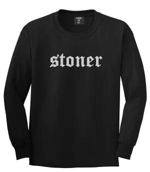 Stoner Old English Mens Long Sleeve T-Shirt