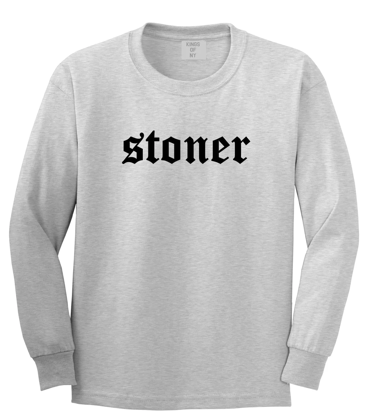 Stoner Old English Mens Long Sleeve T-Shirt