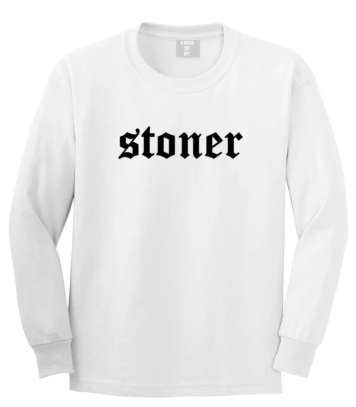 Stoner Old English Mens Long Sleeve T-Shirt
