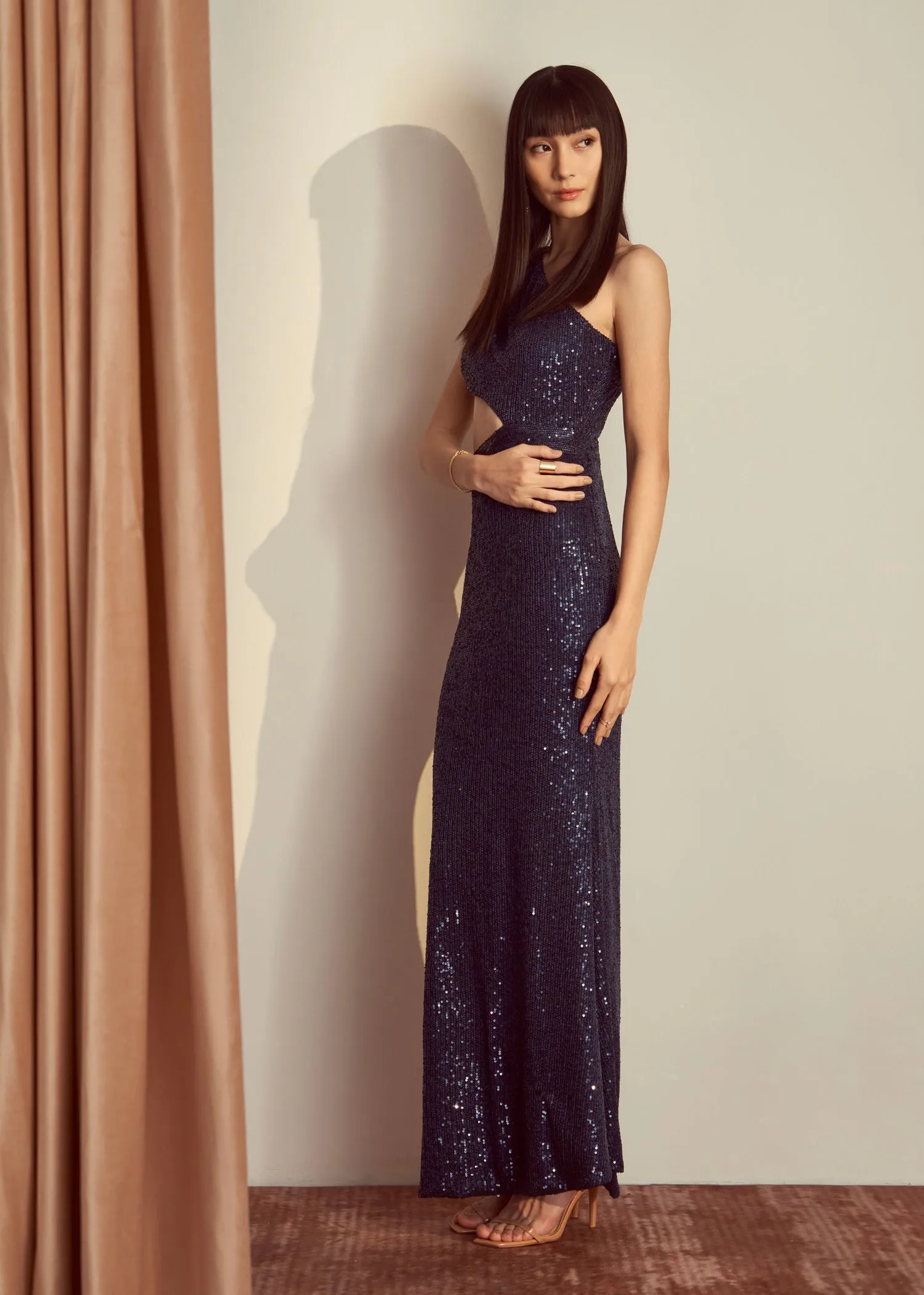 Tienna Gown - Navy Sequines