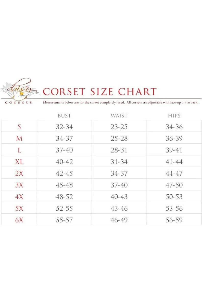 Top Drawer 3 PC White Satin Witch Corset Costume