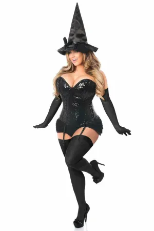 Top Drawer 4 PC Sequin Witch Corset Costume