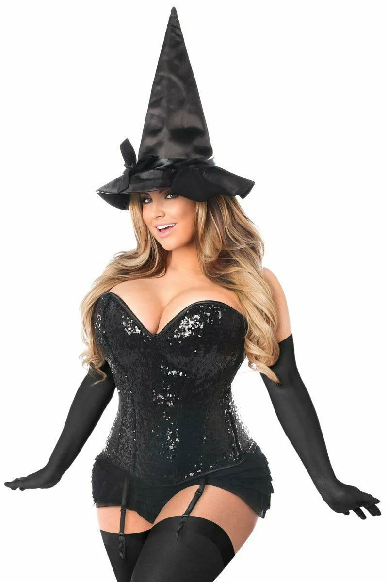 Top Drawer 4 PC Sequin Witch Corset Costume