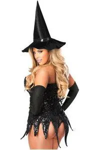 Top Drawer Sequin Witch Corset Dress Costume