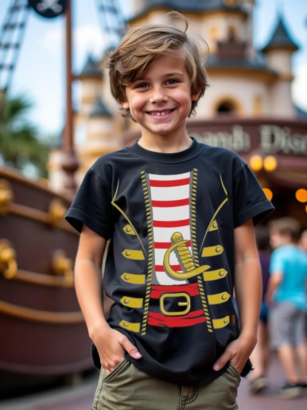 Tstars Kids Pirate Shirt Buccaneer Costume Youth Boys Girls Shirts
