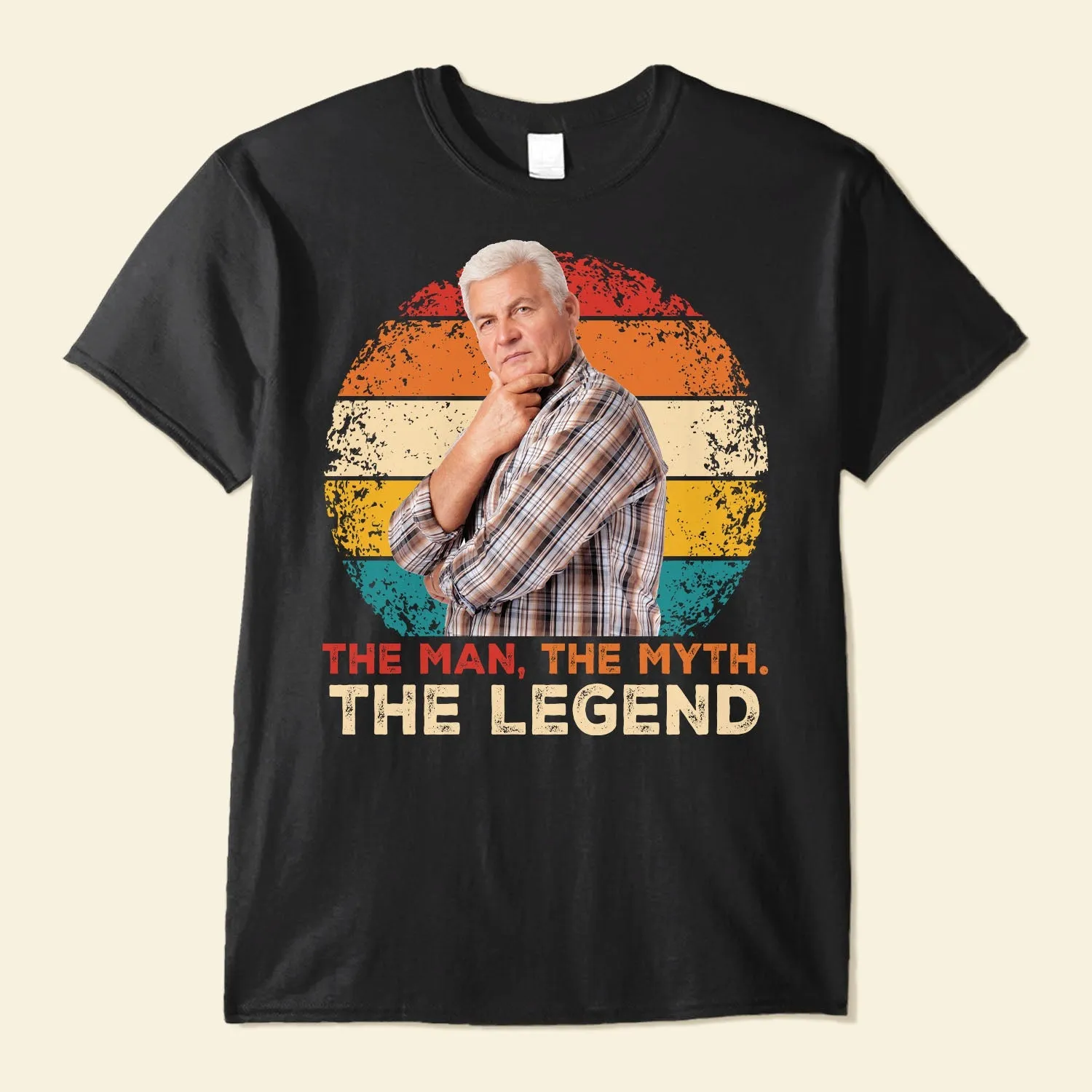 Upload Photo The Man, The Myth. The Legend - Personalized Papa Gift Shirt