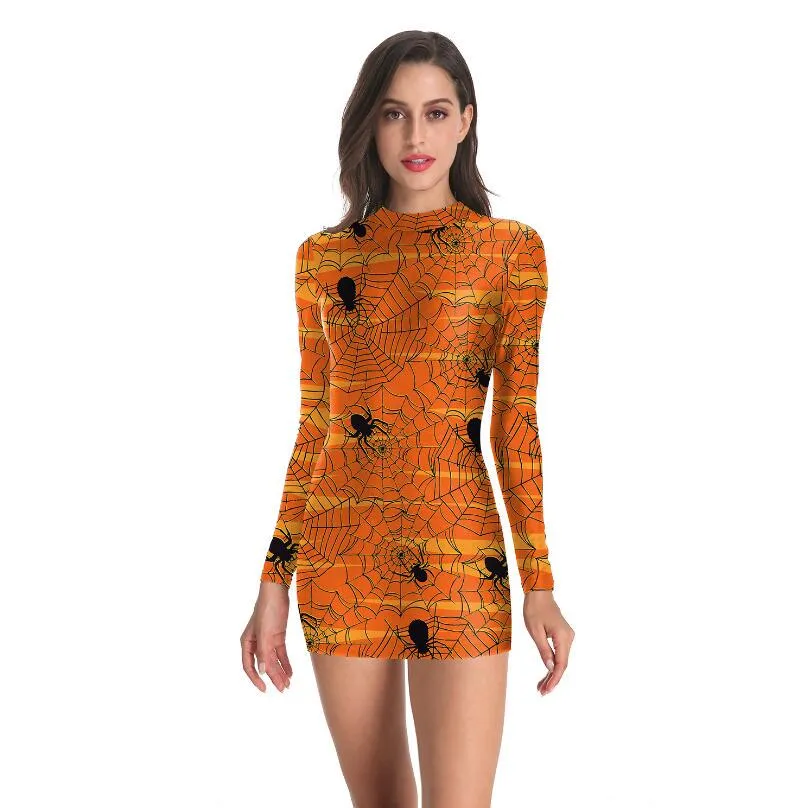Women's Bloody Nurse Cosplay Halloween Sexy Tight Dress Party Party Women's Long Sleeve Dress