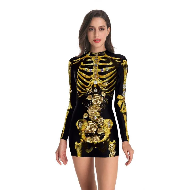 Women's Bloody Nurse Cosplay Halloween Sexy Tight Dress Party Party Women's Long Sleeve Dress